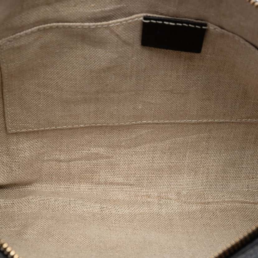 Gucci Calfskin Bamboo Tassel Clutch Black Leather Very good condition - Model View