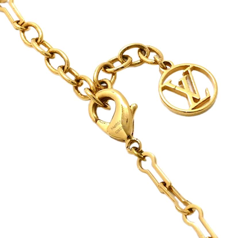 Louis Vuitton Gold Plated Monogram Forever Young Bracelet Gold Metal Very good condition - Box View