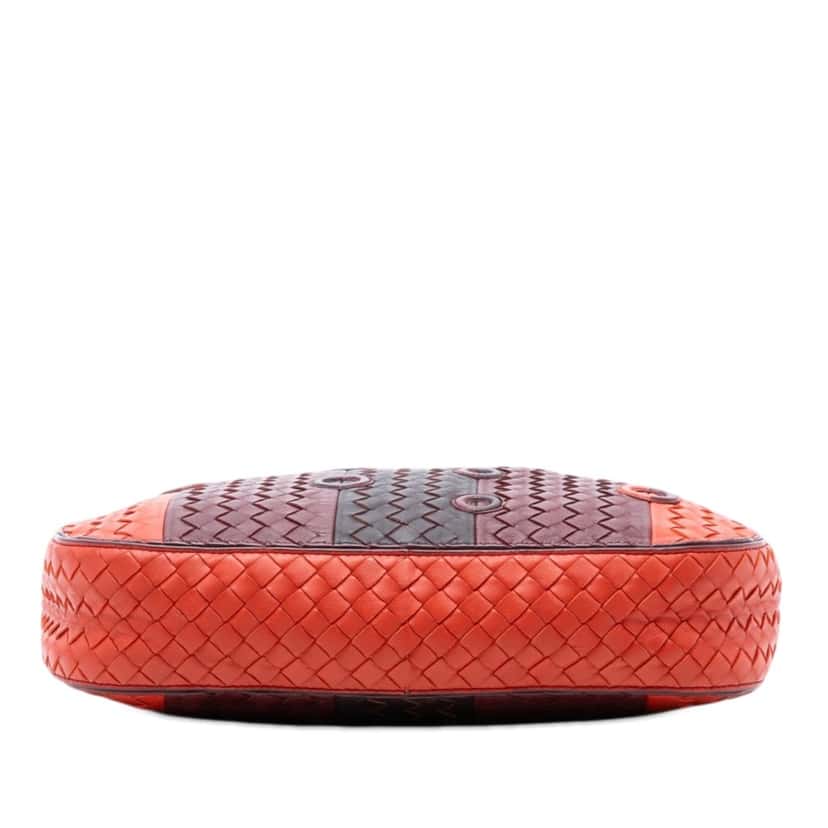Bottega Veneta Multicolor Nappa Intrecciato Grommet Loop Hobo Red Leather Very good condition - Inside View