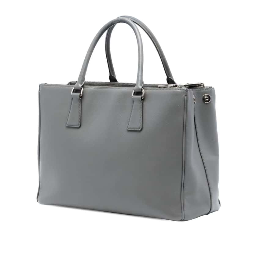 Prada Medium Saffiano Lux Galleria Double Zip Satchel Other Leather Very good condition - Back View