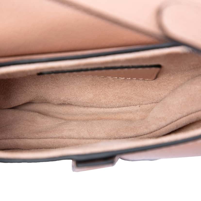 Dior Micro Goatskin Saddle Bag Brown Leather Very good condition - Model View
