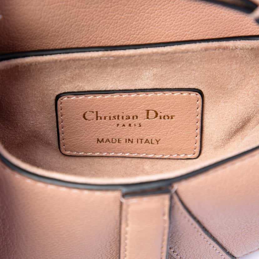Dior Micro Goatskin Saddle Bag Brown Leather Very good condition - Box View