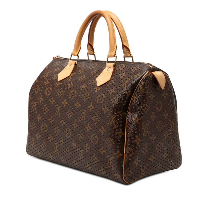 Louis Vuitton Monogram Perforated Speedy 30 Brown Very good condition - Back View