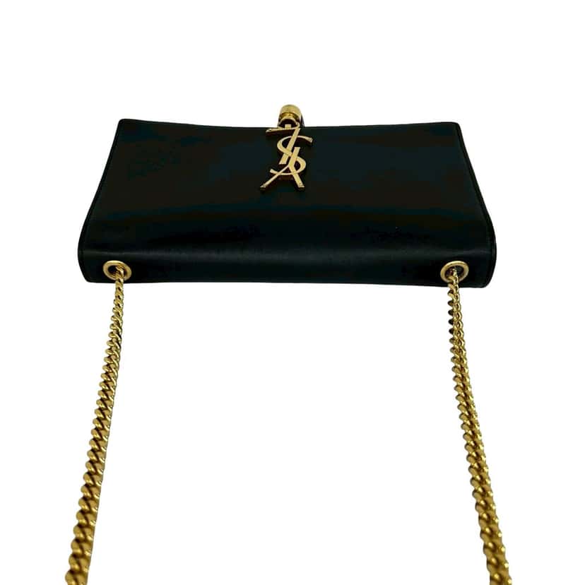 Saint Laurent Medium Smooth Calfskin Classic Monogram Kate Tassel Crossbody Black Leather Very good condition - Box View