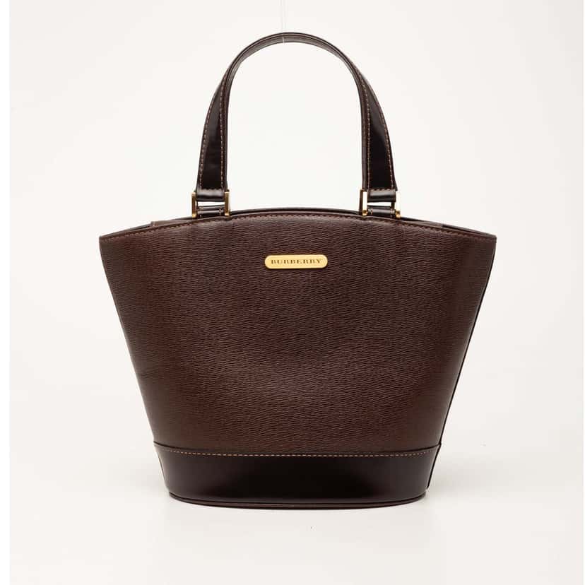 Burberry Leather Bucket Bag Brown Leather Good condition - Front View