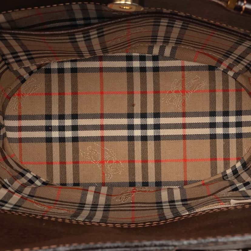 Burberry Leather Bucket Bag Brown Leather Good condition - Model View