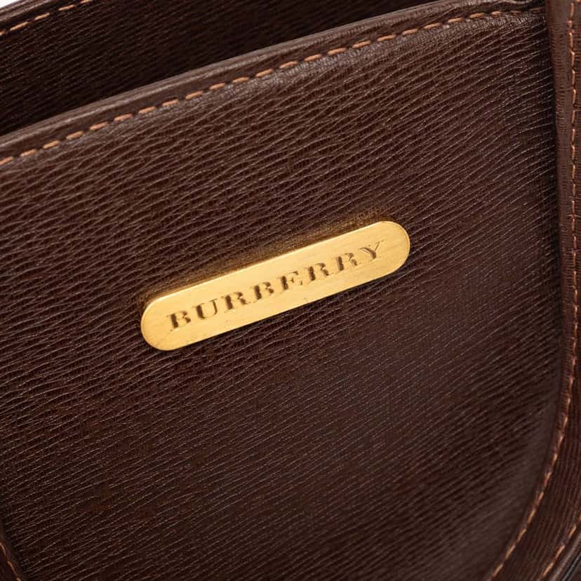 Burberry Leather Bucket Bag Brown Leather Good condition - Box View