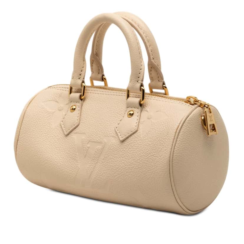 Louis Vuitton Monogram Empreinte Giant Papillon BB Beige Leather Very good condition - Back View
