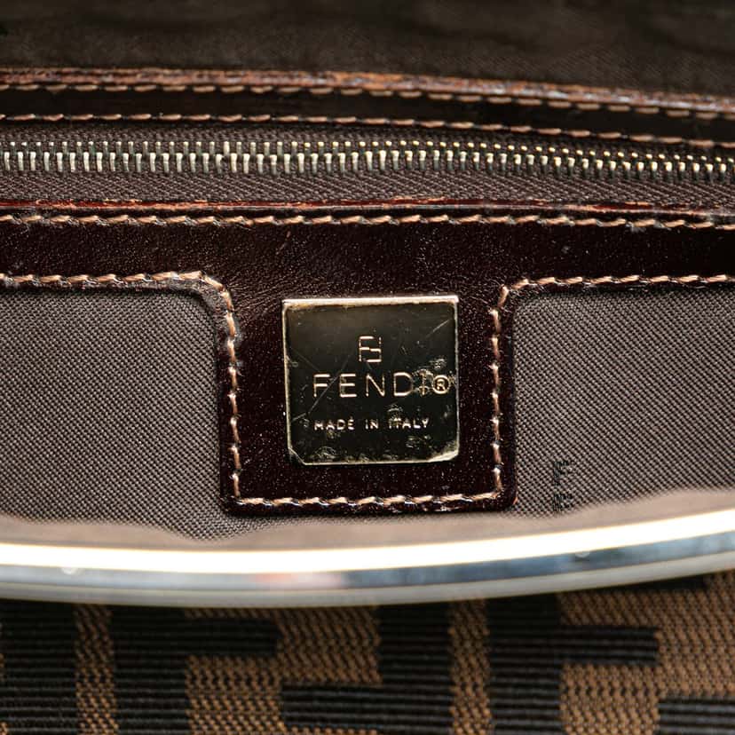 Fendi Zucca Canvas Shoulder Bag Brown Very good condition - Box View