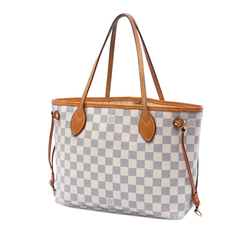 Louis Vuitton Damier Azur Neverfull PM White Very good condition - Back View