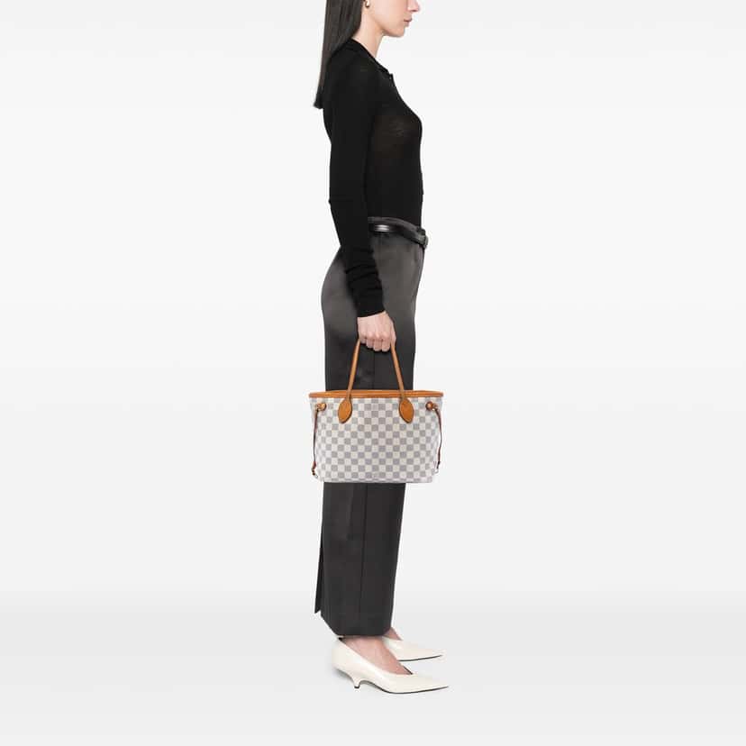 Louis Vuitton Damier Azur Neverfull PM White Very good condition - Box View