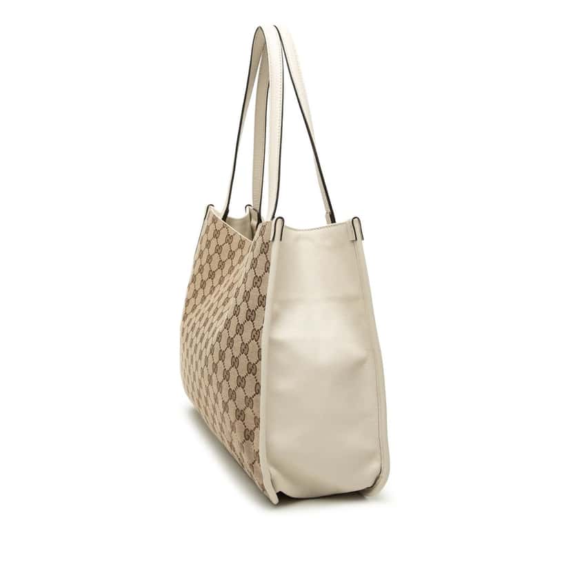 Gucci Medium GG Canvas Horsebit 1955 Tote Beige Very good condition - Back View