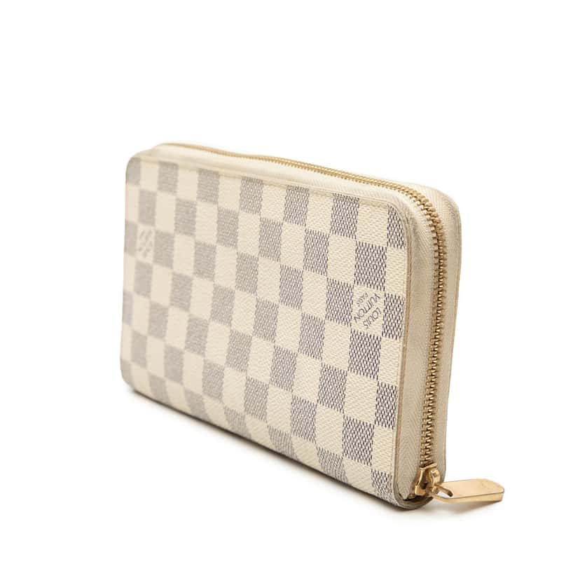 Louis Vuitton Damier Azur Zippy Long Wallet White Very good condition - Back View
