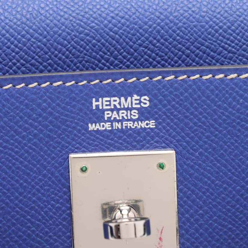 Hermès Epsom Candy Verso Kelly II Retourne 32 Blue Leather Very good condition - Box View