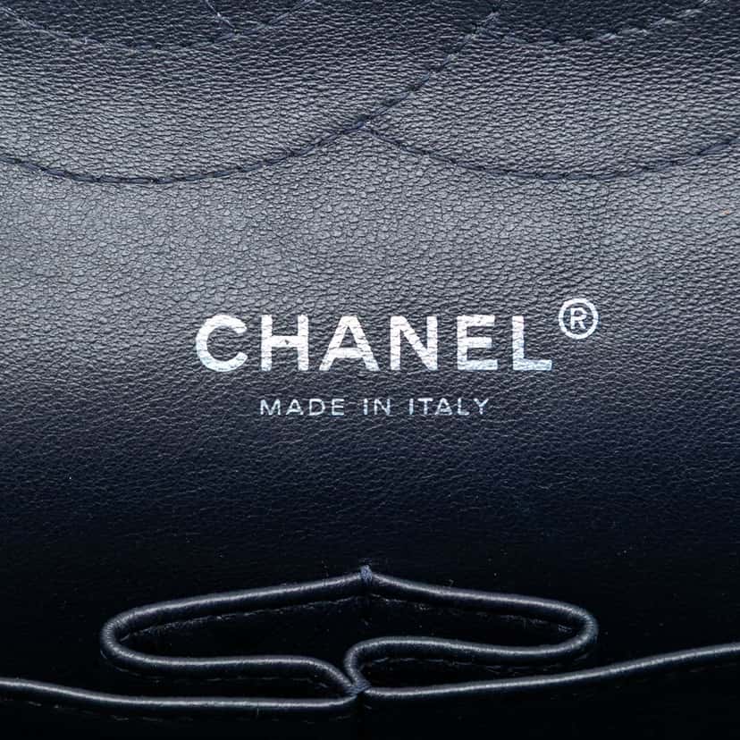 Chanel Jumbo Classic Caviar Double Flap Blue Leather Very good condition - Box View