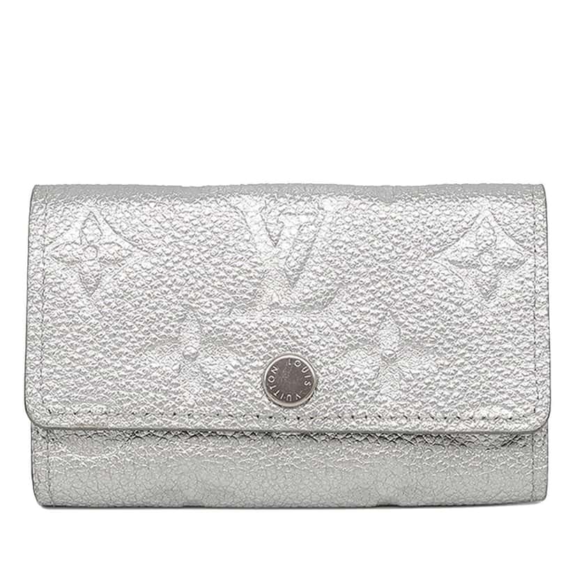 Louis Vuitton Monogram Empreinte 6 Key Holder Silver Leather Very good condition - Front View
