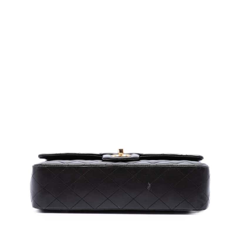 Chanel Medium Classic Lambskin Double Flap Black Leather Very good condition - Inside View