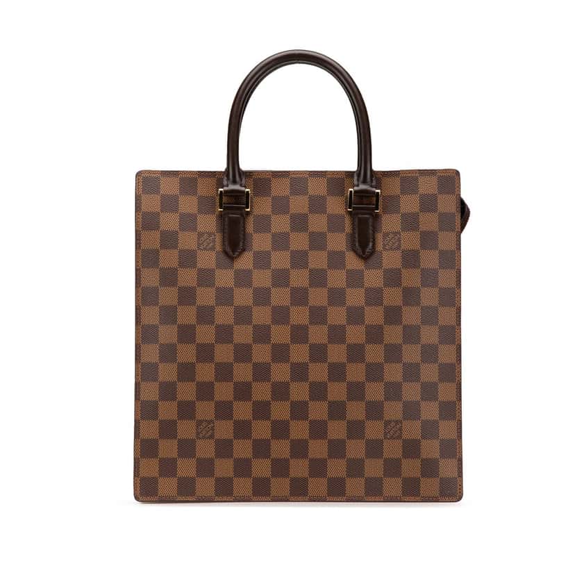 Louis Vuitton Damier Ebene Venice Sac Plat Brown Canvas Very good condition - Front View