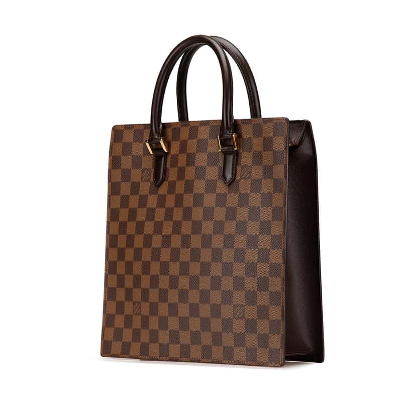 Louis Vuitton Damier Ebene Venice Sac Plat Brown Canvas Very good condition - Back View
