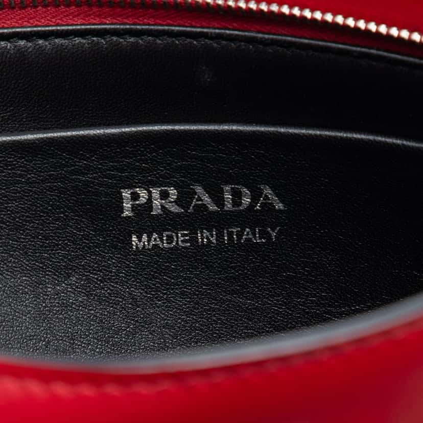 Prada City Calf Sidonie Crossbody Red Leather Very good condition - Box View