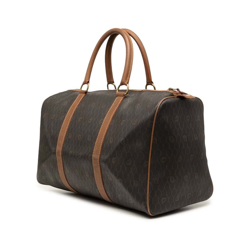Dior Honeycomb Coated Canvas Travel Bag Black Good condition - Back View