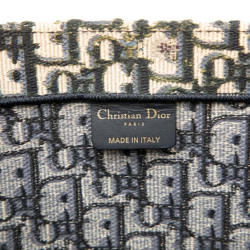 Dior Large Oblique Embroidered Canvas Book Tote Blue Never worn, with tag - Box View