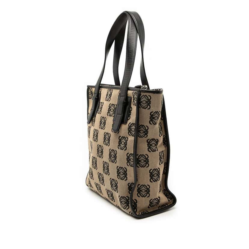 Loewe Anagram Canvas Handbag Beige Very good condition - Back View