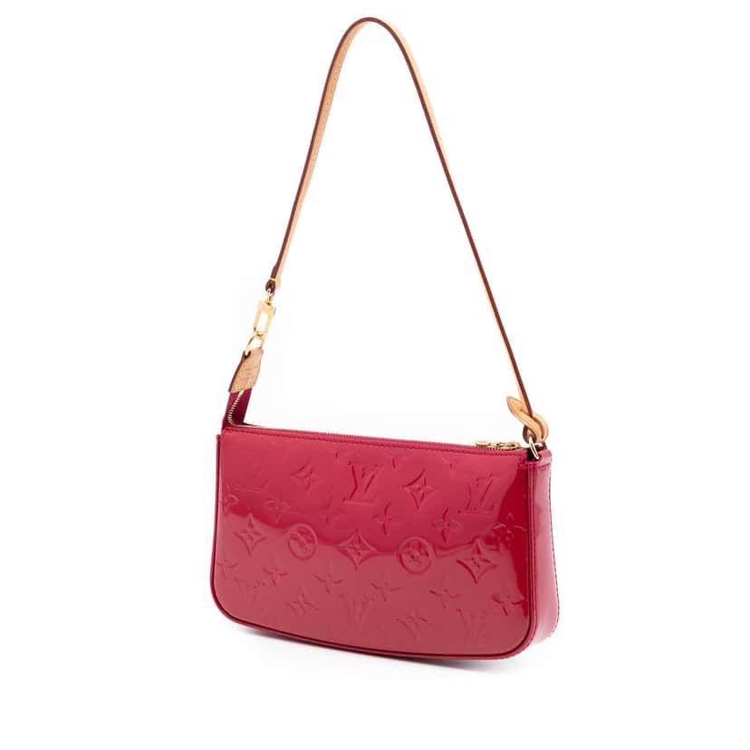 Louis Vuitton Monogram Vernis Pochette Accessoires Red Leather Very good condition - Back View
