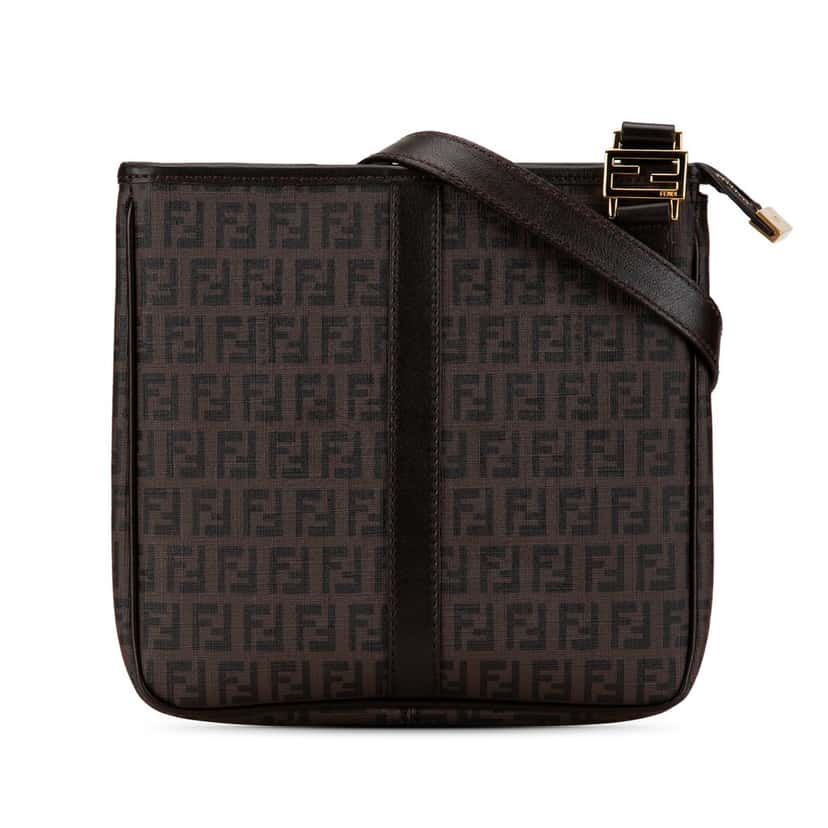 Fendi Zucchino Spalmati Crossbody Brown Very good condition - Front View