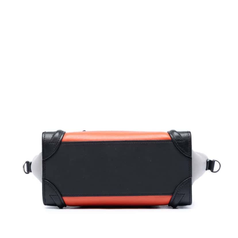 Celine Nano Tricolor Leather Luggage Tote Orange Leather Very good condition - Inside View