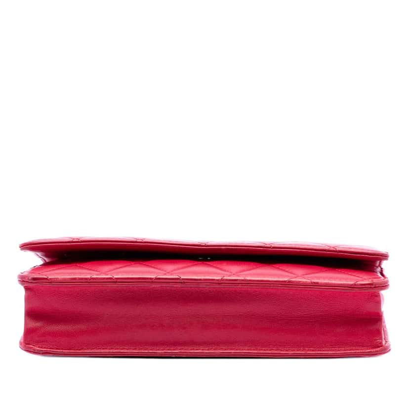 Chanel CC Quilted Lambskin Wallet on Chain Pink Leather Very good condition - Inside View