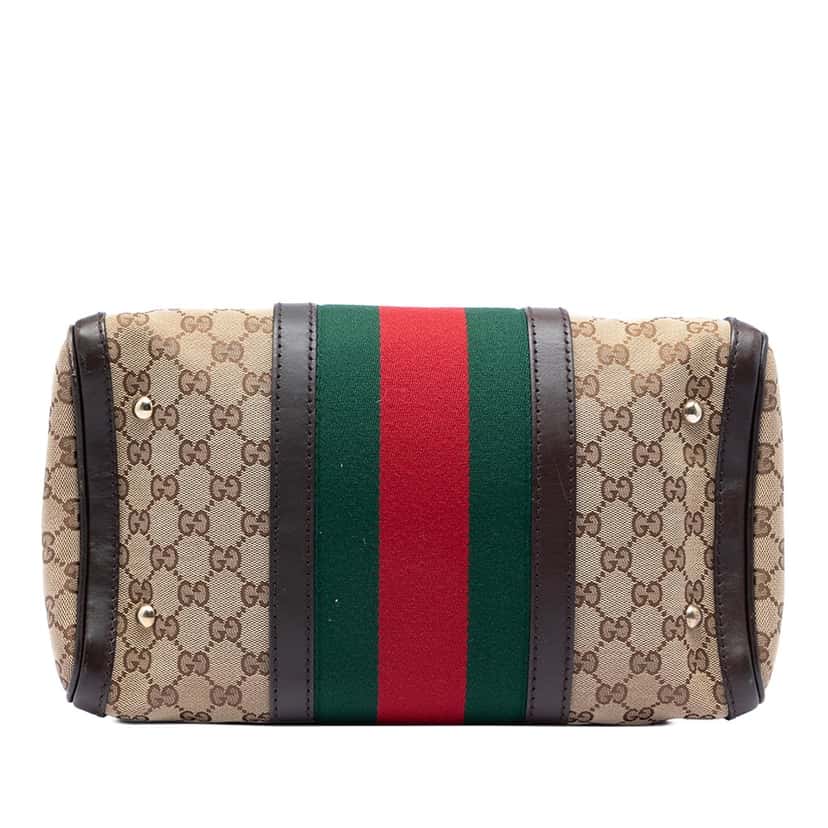 Gucci Medium GG Canvas Web Joy Boston Bag Beige Very good condition - Inside View