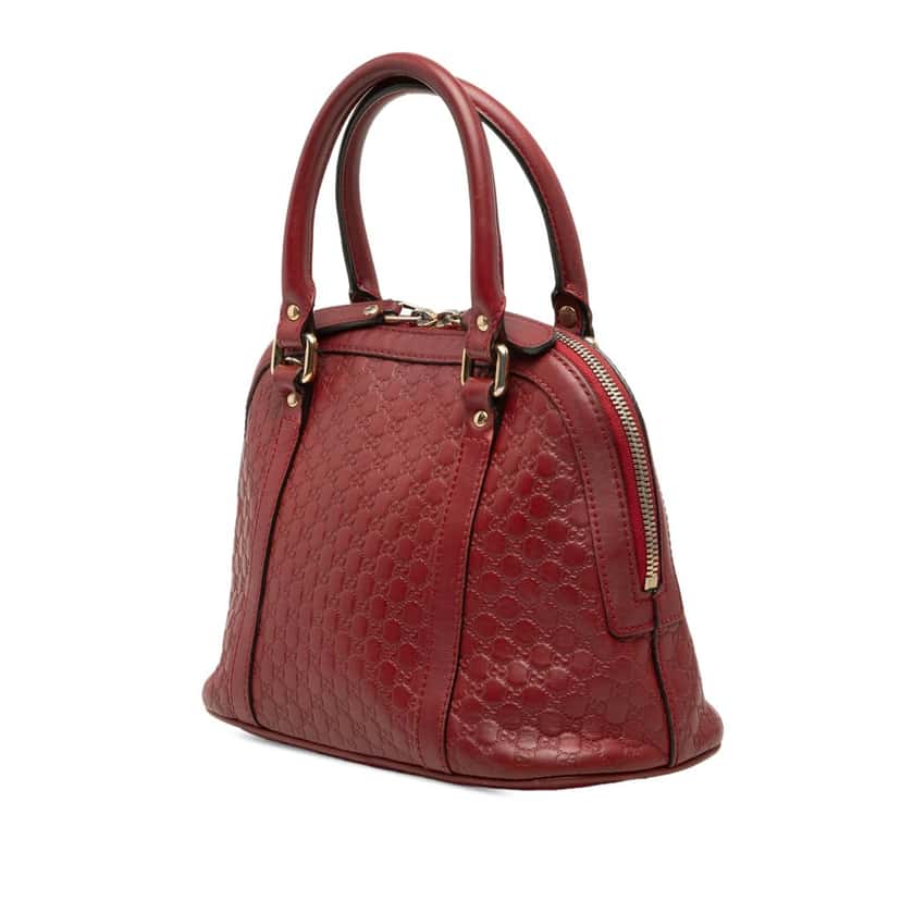 Gucci Mini Microguccissima Dome Satchel Red Leather Very good condition - Back View
