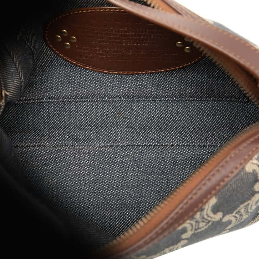 Celine Macadam Denim Shoulder Bag Blue Very good condition - Model View