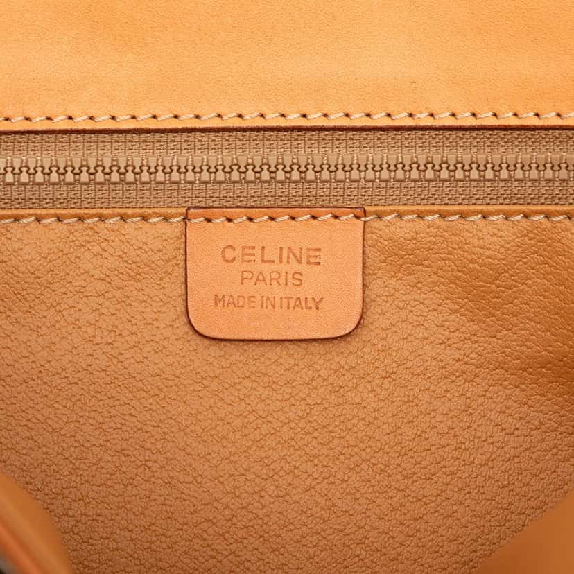 Celine Macadam Coated Canvas Clutch Beige Very good condition - Box View