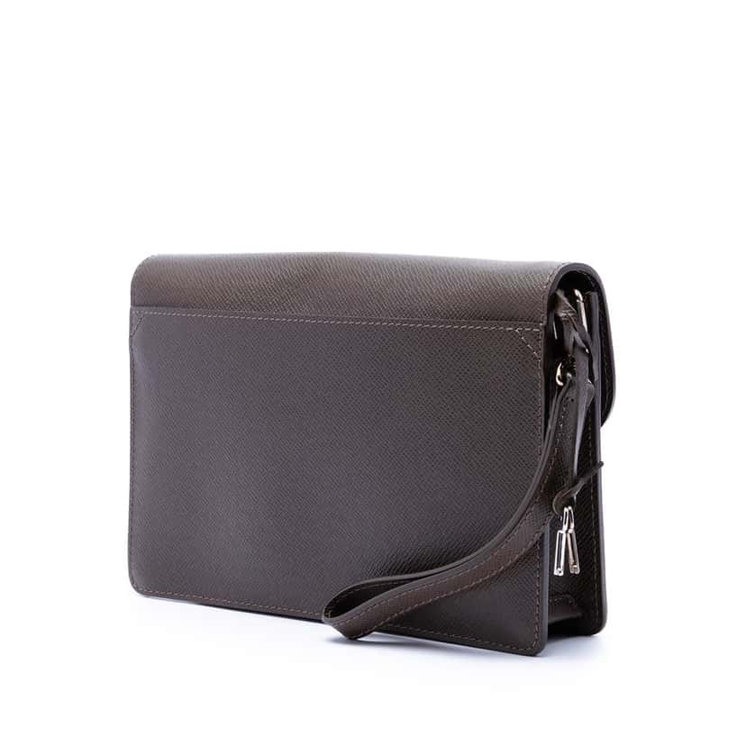Louis Vuitton Taiga Belaia Clutch Brown Leather Very good condition - Back View