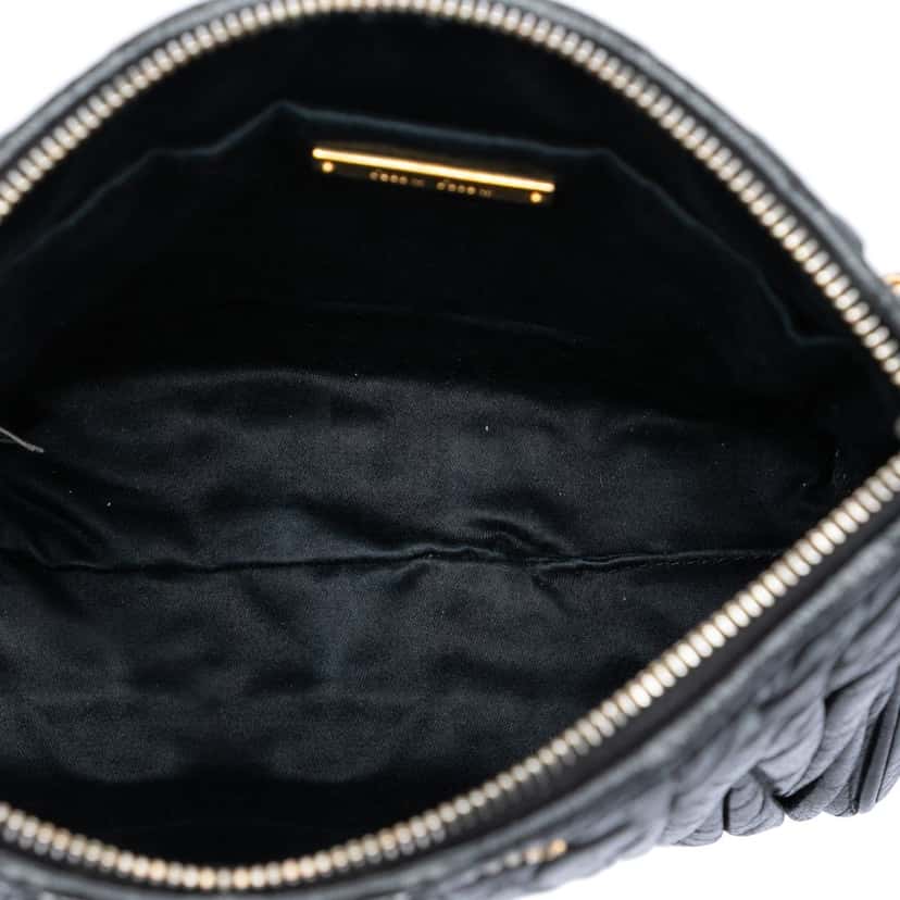 Miu Miu Matelasse Nappa Lux Charm Shoulder Bag Black Leather Very good condition - Model View