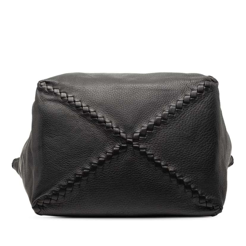 Bottega Veneta Intrecciato Trimmed Cervo Tote Black Leather Very good condition - Inside View