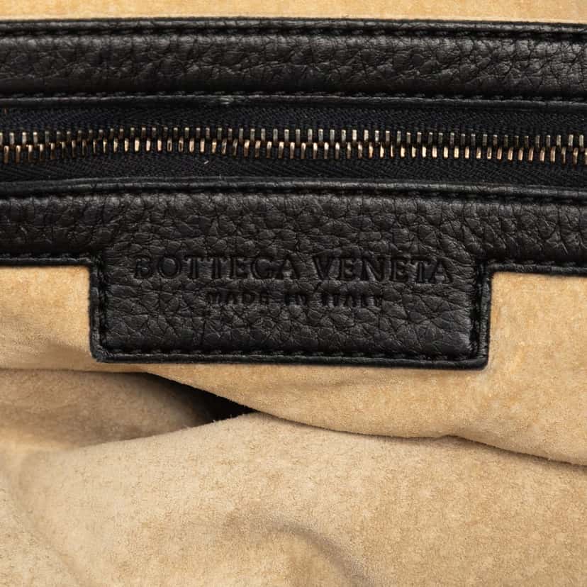 Bottega Veneta Intrecciato Trimmed Cervo Tote Black Leather Very good condition - Box View
