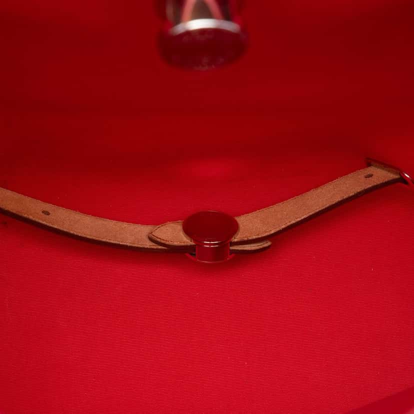 Hermès Toile Herbag A Dos Zip Retourne Backpack Red Very good condition - Model View