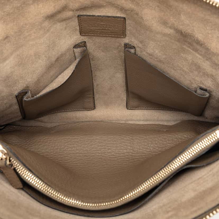 Valentino Grained Calfskin Rockstud Clutch Brown Leather Very good condition - Model View