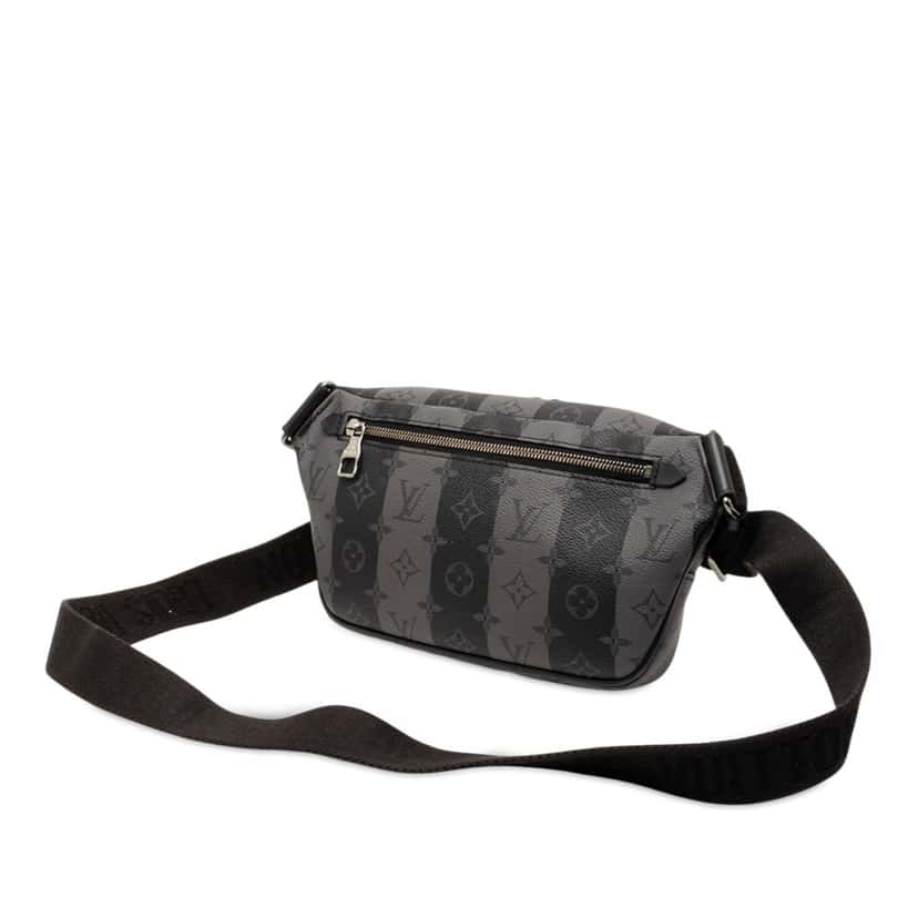 Louis Vuitton Monogram Eclipse Stripes Modular Sling Bag Black Very good condition - Back View