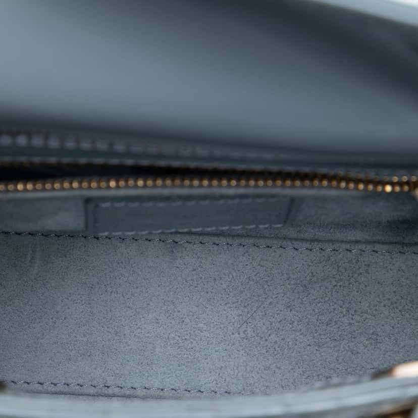 Dior Mini Patent Cannage Lady Dior Blue Leather Very good condition - Model View