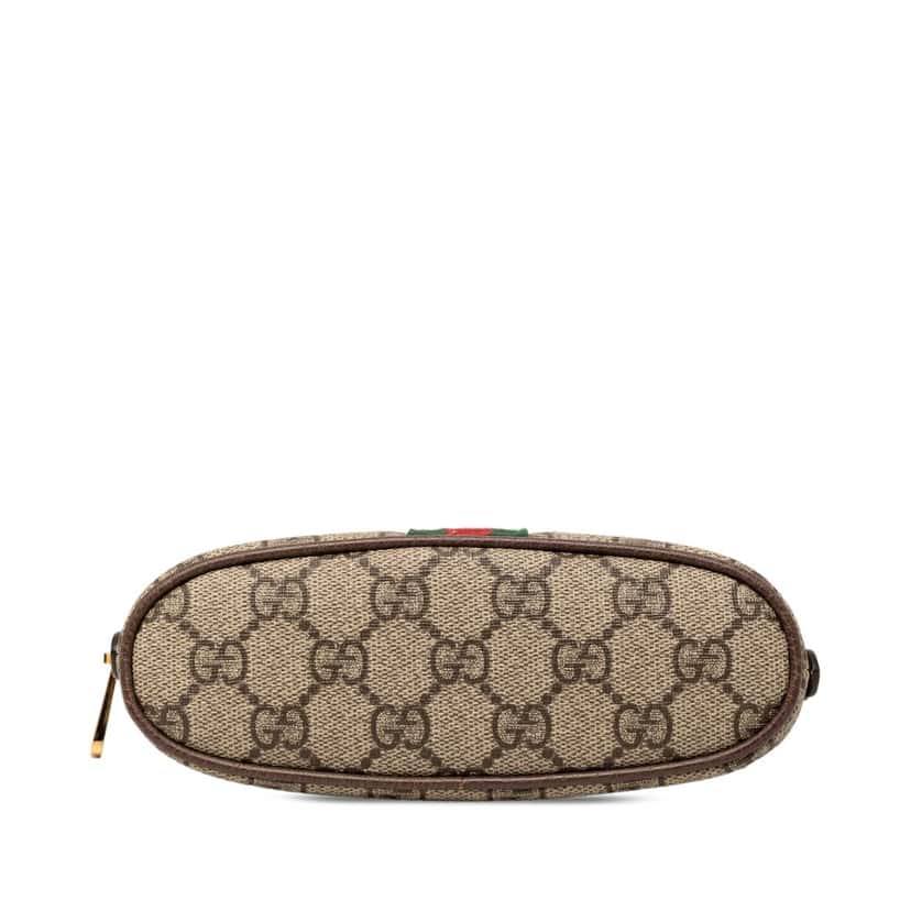Gucci Medium GG Supreme Web Ophidia Cosmetic Case Beige Very good condition - Inside View