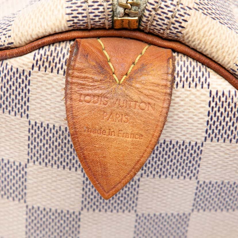 Louis Vuitton Damier Azur Speedy 30 White Very good condition - Box View