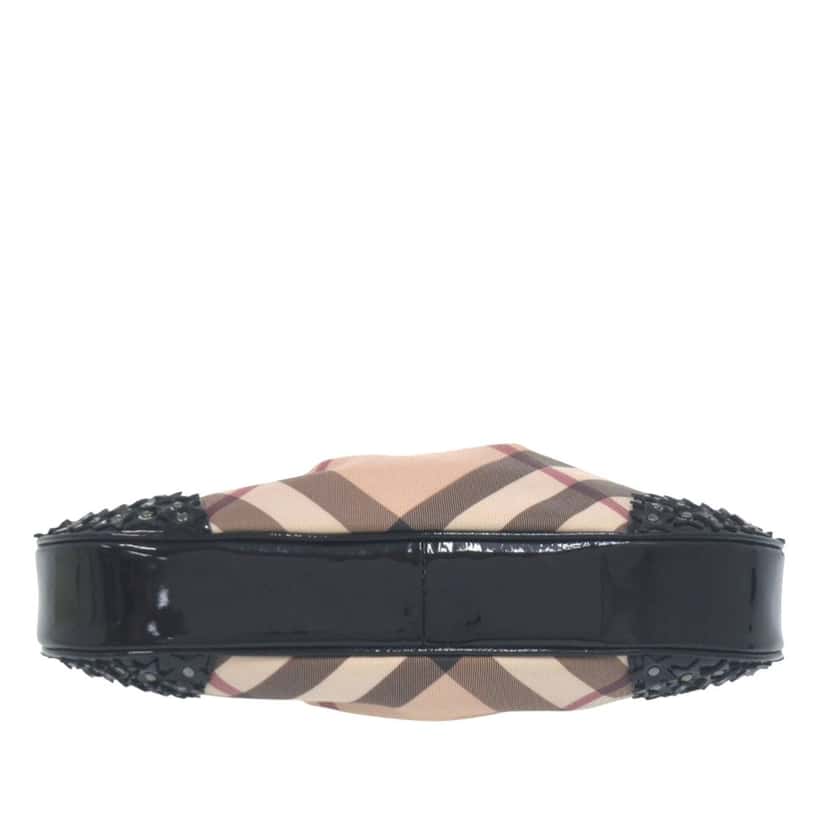 Burberry Supernova Check Coated Canvas Star Studded Hernville Hobo Beige Very good condition - Inside View