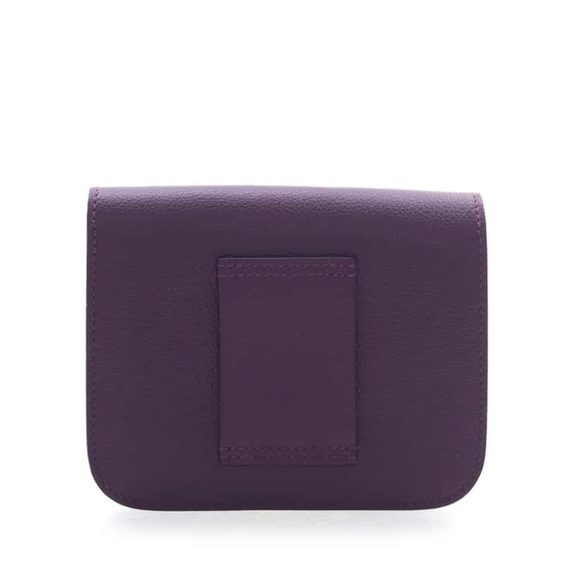 Hermès Evercolor Constance Slim Wallet Purple Leather Very good condition - Model View