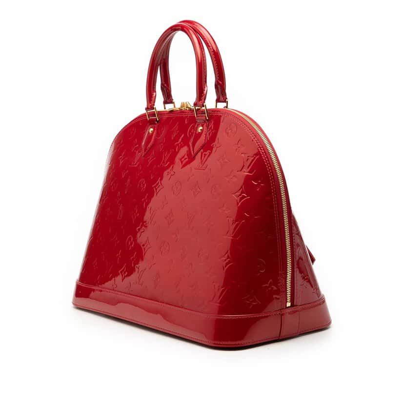Louis Vuitton Monogram Vernis Alma GM Red Leather Very good condition - Back View
