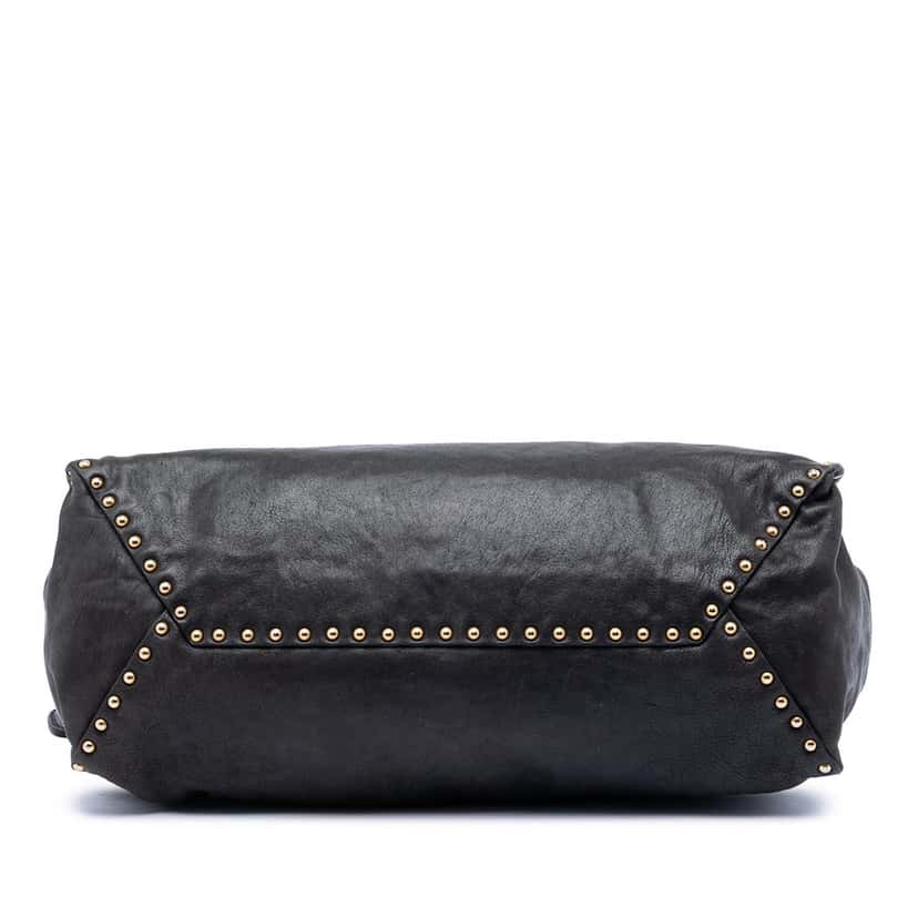 Prada Studded Nappa Aviator Shopping Tote Black Leather Very good condition - Inside View