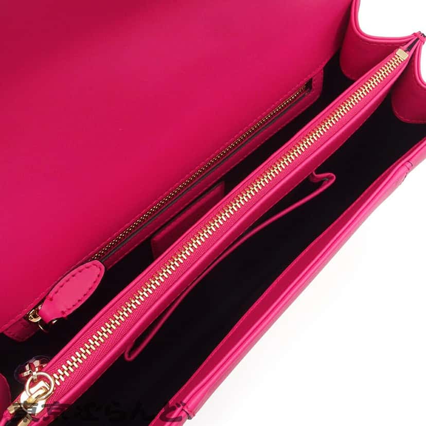 Bvlgari Medium Calfskin Serpenti Forever Shoulder Bag Pink Leather Very good condition - Inside View